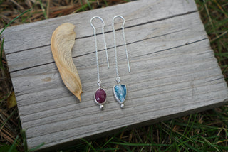 Soul Sister Threaders- Kyanite + Ruby