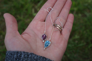 Soul Sister Threaders- Kyanite + Ruby