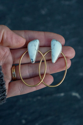 Rosalia Post Earrings- White Buffalo