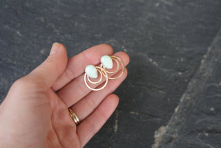 Aura Convertible Post Earrings- Paloma Variscite