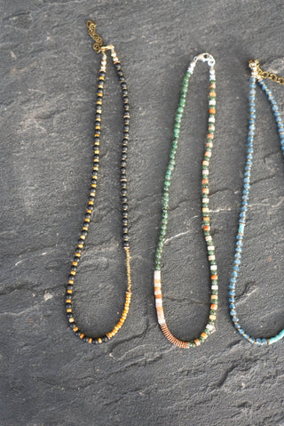 Solana Beaded Necklace- White Buffalo