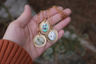Solana Necklace- Golden Hill Turquoise