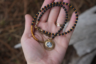 Solana Beaded Necklace- White Buffalo