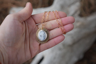 Solana Necklace- White Buffalo Turquoise