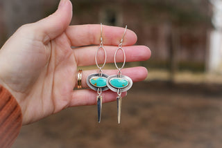 Gaea Earrings- Silver and Turquoise