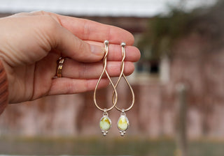 Entwined Posts- Palomino Variscite