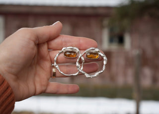 Luz Post Earrings- Umber Citrine