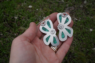 Wild Bloom Earrings- Malachite