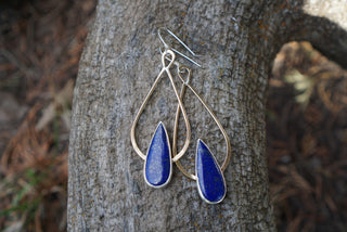 Rain Earrings- Lapis Lazuli