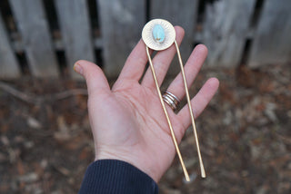 Brass Up-Do Hairfork- Sunburst