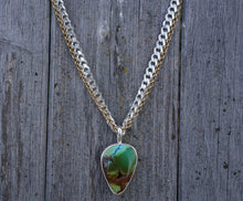 Load image into Gallery viewer, Wide Chain Two Tone Choker- Otteson Turquoise
