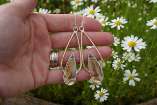 Rain Earrings- Montana Agate