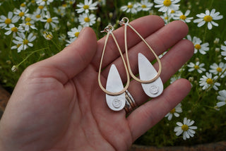 Rain Earrings- Montana Agate