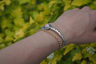 Double Up Cuff- Rhodochrosite