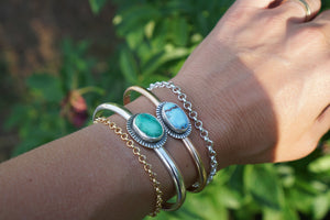 Double Up Cuff- Golden Hills Turquoise