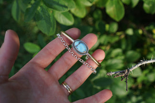 Double Up Cuff- Golden Hills Turquoise