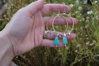 Dottie Hoops- Green Turquoise