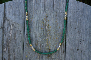 Gemstone Layering Necklace- Jade