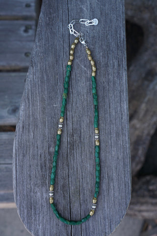 Gemstone Layering Necklace- Jade