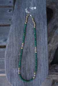 Gemstone Layering Necklace- Jade