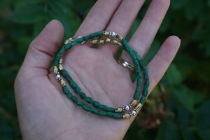 Gemstone Layering Necklace- Jade