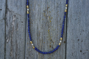 Gemstone Layering Necklace- Lapis