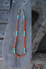 Load image into Gallery viewer, Seed Bead Layering Necklace- Coral
