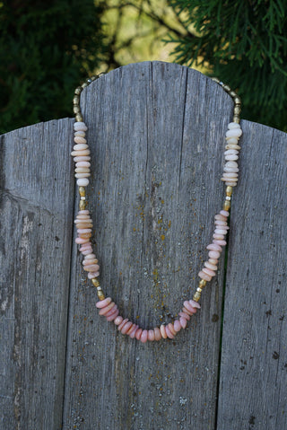 Ombre Gemstone Layering Necklace- Pink Opal