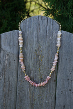 Load image into Gallery viewer, Ombre Gemstone Layering Necklace- Pink Opal
