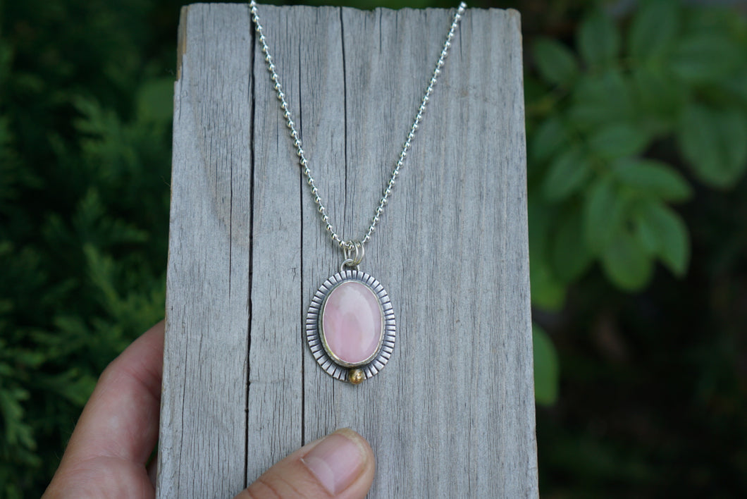 Calamity Necklace- Pink Opal