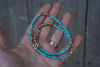 Gemstone Layering Necklace- Turquoise