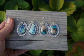 Rising Earrings- Azurite