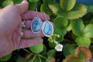 Rising Earrings- Azurite