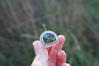 Isabel Ring- Dark Green Turquoise-Size 8