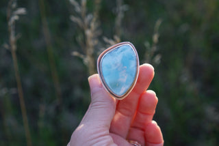 Mermaid Ring- Larimar-Size 8.5