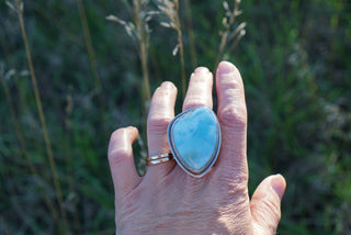 Mermaid Ring- Larimar-Size 8.5
