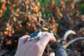 Gemini Ring- Apatite-Size 7.75