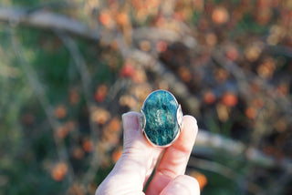 Gemini Ring- Apatite-Size 7.75