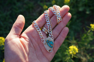 Two Tone Choker- Royston Ribbon Turquoise