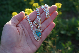 Two Tone Choker- Royston Ribbon Turquoise