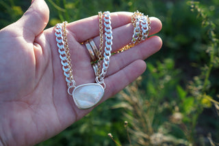 Two Tone Choker- Mother of Pearl