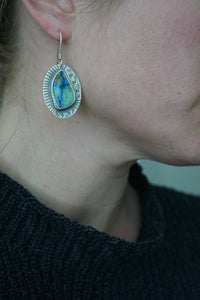 Rising Earrings- Azurite