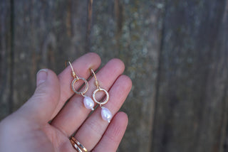 New Moon Pearl Earrings