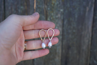 Rain Pearl Post Earrings