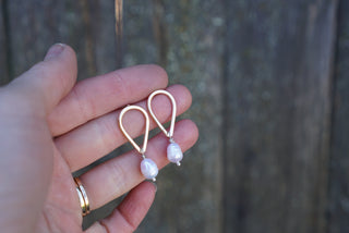Rain Pearl Post Earrings