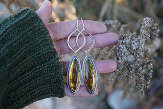 Venus Earrings- Mexican Amber