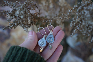 Artemis Post Earrings- Dendritic Agate