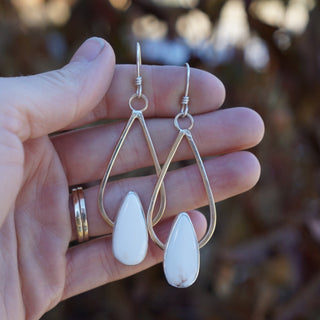 Rain Earrings- White Buffalo