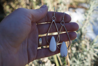 Rain Earrings- White Buffalo