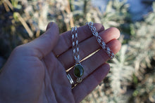 Load image into Gallery viewer, Little Star Necklace- Green Turquoise + Cubic Zirconia
